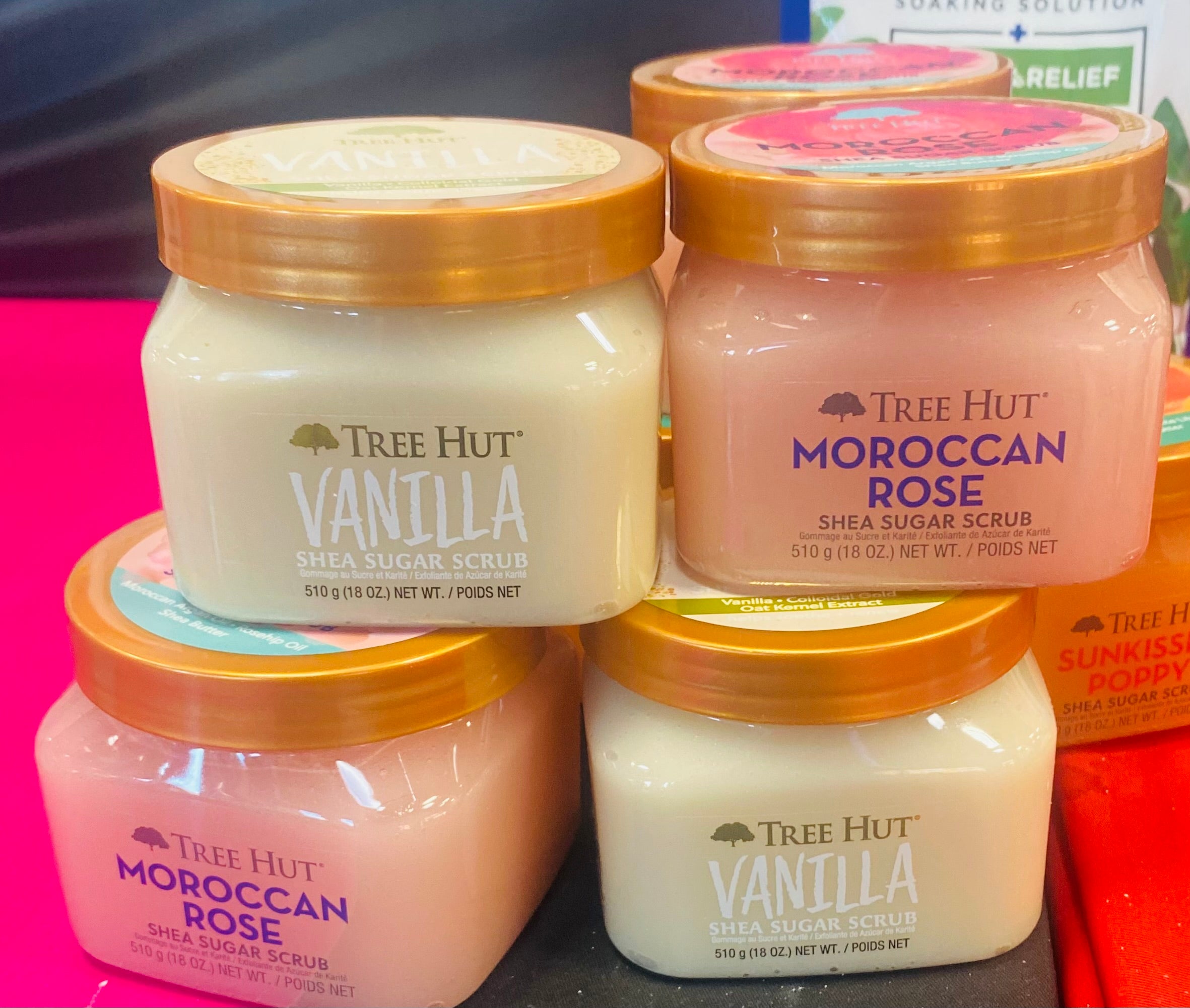Shea Sugar Scrub Moroccan Rose ~ 18 oz