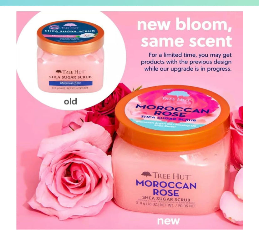 Shea Sugar Scrub Moroccan Rose ~ 18 oz