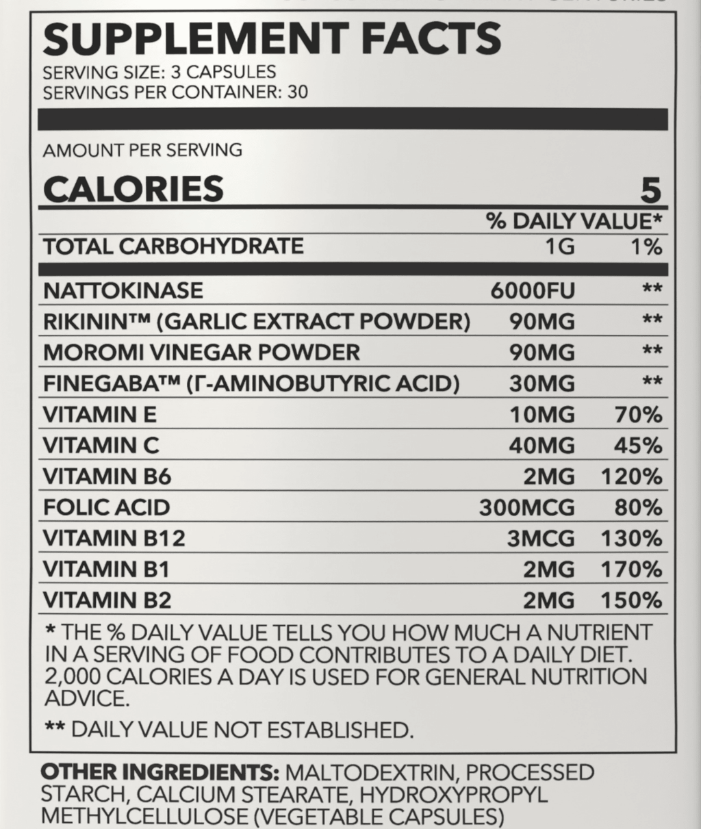 Nattokinase Blend 6,000 FU Cardiovascular Support Capsules